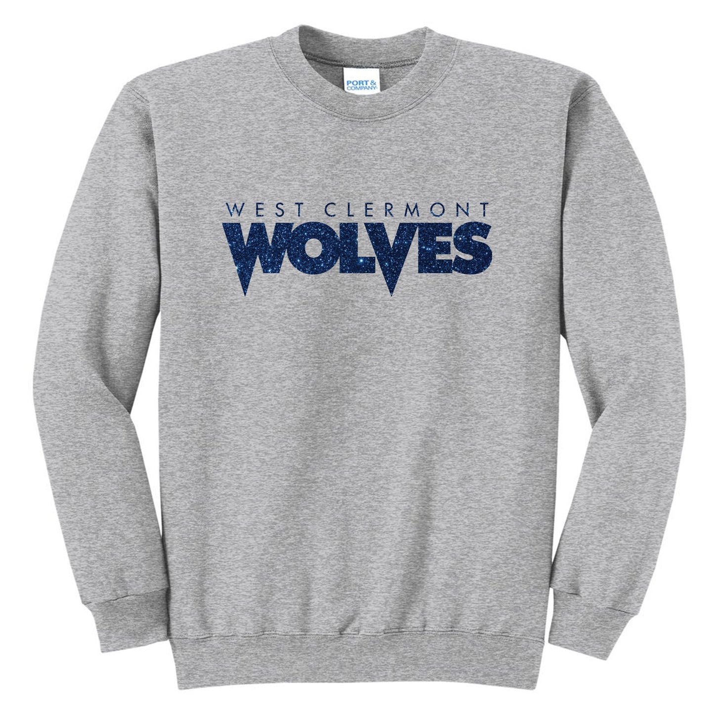 Navy GLITTER Wolves!