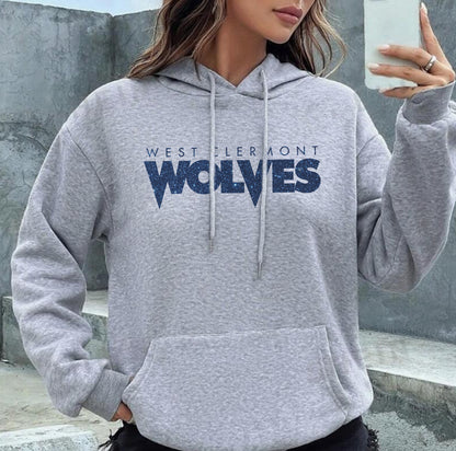 Navy GLITTER Wolves!